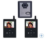 Беспроводной цветной видео домофон 1-2 WIRELESS 9902 - - 1 входная панель и 2 видео трубки