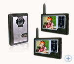 Беспроводной цветной видео домофон HZ-358MA12DVR: 2 монитора с DVR функцией