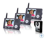 Беспроводной цветной 3,4-дюймовый видео домофон HZ-357MA13 - 3 монитора