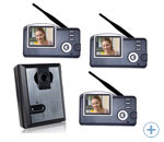 Беспроводной цветной 3,4-дюймовый видео домофон HZ-356MA13 - 3 монитора