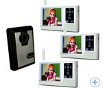 Беспроводной видео домофон HZ-359MA13 - 3 монитора (сенсорное управление)