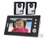 Беспроводной 7-дюймовый видео домофон HZ-701MA21: 2 входные панели