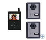 Беспроводной цветной видео домофон 2-1 WIRELESS 9902 - 2 входные панели и 1 видео трубка