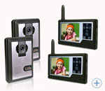 Беспроводной видео домофон HZ-358MA21DVR - 2 входные панели и 2 монитора