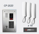 Audio domofona komplekts no nerūsējoša tērauda LASKOMEX-2523 AUDIO 18ab.