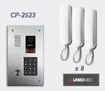 Audio domofona komplekts no nerūsējoša tērauda LASKOMEX-2523 AUDIO 8ab.