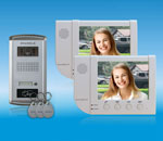 Video domofona RFID komplekts ZDL 6380W2+28T1 - 2 krāsu 8,3-collas monitori