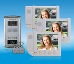 Video domofona RFID komplekts ZDL 6380W3+28T1 - 3 krāsu 8,3-collas monitori