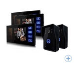 Video domofons SY-806MJ-2V3 - 2 ieejas kāmeras un 3 video monitori