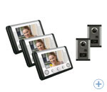 Video domofons un kartiņas nolasītājs 2/3 SY-801+D9ID - 2 kameras, 3 monitori
